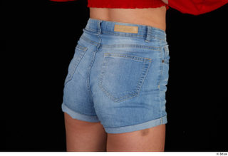 Stacy Cruz blue jeans shorts casual dressed hips 0006.jpg